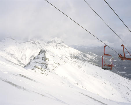 Zivilisierte Schneelandschaft